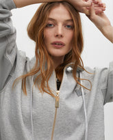 Zip-Opening Sweatshirt with Side Detail